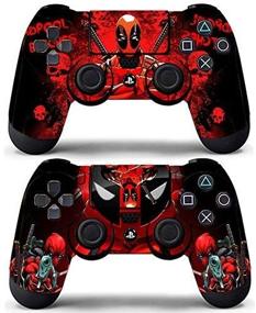 img 2 attached to 🎮 Vanknight PS4 Controller Skin Vinyl Decals Stickers 2 Pack for Playstation 4 Dualshock Controller - Deadpool Themed PS4 Skins