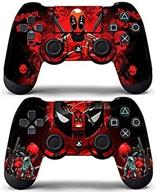 🎮 vanknight ps4 controller skin vinyl decals stickers 2 pack for playstation 4 dualshock controller - deadpool themed ps4 skins logo