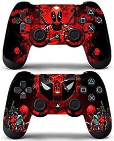 img 3 attached to 🎮 Vanknight PS4 Controller Skin Vinyl Decals Stickers 2 Pack for Playstation 4 Dualshock Controller - Deadpool Themed PS4 Skins