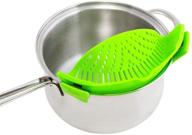 🍴 guangtoul clip-on silicone strain strainer for kitchen, heat-resistant food strainers - easy to use design, fits all pots and bowls logo