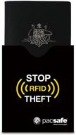 pacsafe rfid-blocking passport protector sleeve logo