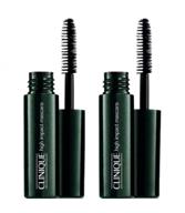 💁 clinique high impact mascara, black - set of 2 travel size .14oz/4g each: get stunning lashes on-the-go! logo