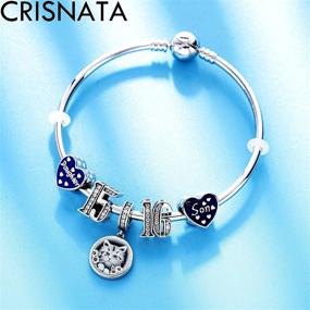 img 1 attached to 🎁 925 Sterling Silver Anniversary Charms for European Birthday Bracelets - Clear CZ Stones - Range of Numbers 10 to 80 - Perfect Gifts for Family, Lovers & Friends