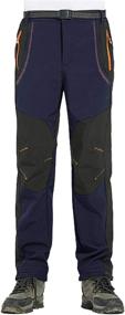 img 1 attached to 🌧️ Stay Warm and Dry: TBMPOY Men's Waterproof Fleece Lined Snow Ski Pants with Belt