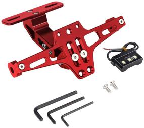 img 4 attached to Enhance Your Motorcycle's Style with the kemimoto Universal Fender Eliminator Kit in Striking Red