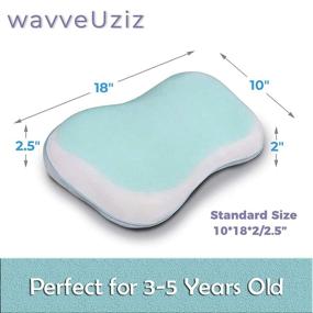 img 3 attached to Охлаждающая детская подушка WavveUziz Cooling Gel - контурная подушка 10x18 для 🌬️ сна - в комплекте пододеяльник - сертифицирована по стандарту OEKO-TEX 100 - путешественническая подушка