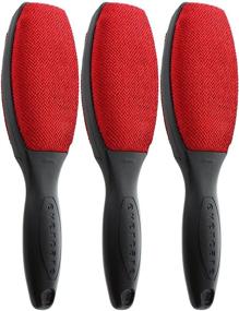 img 1 attached to 🧹 Effortless Lint Removal: Evercare Magic Lint Remover Brush 3-Pack in Sleek Black Shade