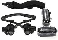 🔎 8 lens led magnifier eye glass jeweler loupe repair tool - 10x 15x 20x 25x magnification logo
