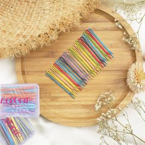 img 2 attached to ALYCLIP 50 Count Rust-Resistant Colorful Bobby Pins | Non-Slip Metal Hair Clips for Girls and Women with Storage Box