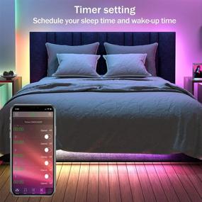 img 1 attached to Vibrant 100ft LED Lights for Bedroom: XIER APP Control Music Sync Color Changing Light Strips with Remote - Ideal for Room Home Decoration