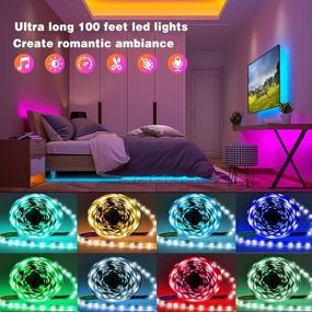img 2 attached to Vibrant 100ft LED Lights for Bedroom: XIER APP Control Music Sync Color Changing Light Strips with Remote - Ideal for Room Home Decoration