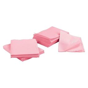 img 4 attached to High-Quality 13 x 18 Pink Tattoo Piercing Disposable Waterproof Patient Dental Bibs - Pack of 125