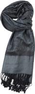 achillea vintage jacquard pashmina charcoal women's accessories logo