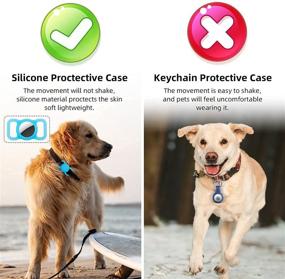 img 1 attached to 🔒 Secure Your Apple AirTag with Airtag Holder: 4-Pack Case for Pet Collar & Children's School Bag (Black/Pink/Purple/Red)