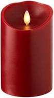 🕯️ raz imports inc red led pillar candle 3.5"x 5" - flameless battery operated for home décor, holidays, and gifts логотип