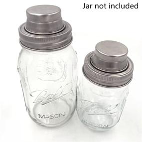 img 3 attached to 🔧 Versatile 4-Piece Stainless Steel Mason Jar Shaker Lid Set - Shake, Mix, and Dredge Dry Rub, Spices, Flour, and Sugar with Silicone Seals for Regular Mouth Canning Jars