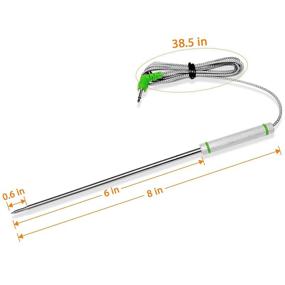 img 2 attached to 🌡️ High-Quality Replacement Meat Temperature Probe Set for Thermopro TP20 TP17 TP-16 TP-16S TP08S TP25 TP07 TP17H TP27 TP06S TP09 TP28 - 2-Piece Set