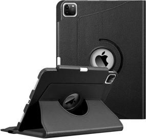 img 4 attached to 📱 Fintie iPad Pro 11" 2021 & 2020 Case with Built-in Pencil Holder - 360° Rotating Stand Cover with Auto Sleep/Wake, Black