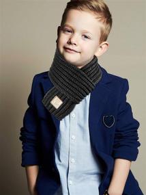 img 3 attached to 🧣 Набор из 6 шарфов однотонного цвета для детей - Зимние шарфики для мальчиков и девочек