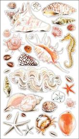 img 1 attached to Sticko 58 Seashells and Sand Stickers (6-Pack)