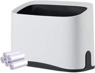 🗑️ original mini trash can - compact waste bin for office, kitchen, and bathroom - includes 100 plastic bags (grey-black - great value) logo