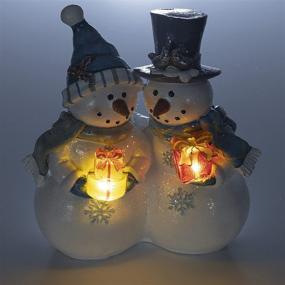 img 3 attached to 🎁 VP Home Gift-Giving Snowman Couple: Festive LED Christmas Light Decoration