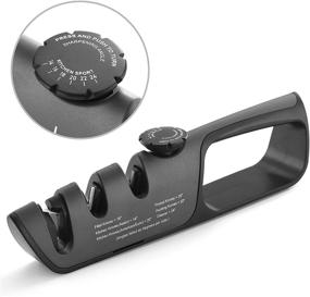 img 4 attached to TANSUNG Knife Sharpener: Restore Knives and Shears Quickly with Adjustable Angle Button - 3 Stage Kitchen Chef Knife and Scissor Sharpeners for Various Household Blades