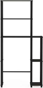 img 4 attached to 🚽 Furinno Espresso/Black Turn-N-Tube Toilet Space Saver with 5 Shelves