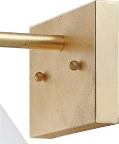 img 1 attached to 🌟 Contemporary Metal Wall Sconce: JONATHAN Y Yvette 9.25" 1-Light, White/Gold, 1-Bulb