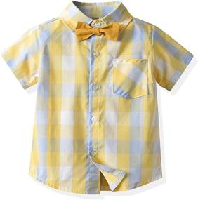 img 2 attached to 👔 Tem Doger Gentleman Suspenders Yellow 03 Boys' Clothing Set - Stylish and Trendy