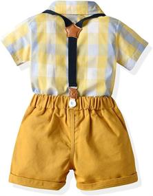 img 3 attached to 👔 Tem Doger Gentleman Suspenders Yellow 03 Boys' Clothing Set - Stylish and Trendy