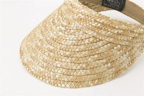 img 1 attached to 🎩 Jacobson Straw Hat Slip On Braid Visor - Natural Tan, Perfect for Adults