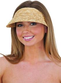 img 4 attached to 🎩 Jacobson Straw Hat Slip On Braid Visor - Natural Tan, Perfect for Adults