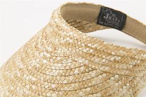 img 2 attached to 🎩 Jacobson Straw Hat Slip On Braid Visor - Natural Tan, Perfect for Adults