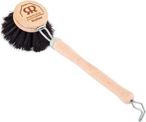 img 3 attached to Premium Redecker Soft Horsehair Bristle Dish Brush Set - Beechwood Handle, 1-1/2-Inch Head, Pack of 2