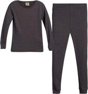 🔥 cozy & trendy girls' thermal underwear set - 2-piece top and pant for ultimate warmth logo