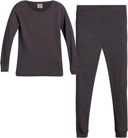 img 4 attached to 🔥 Cozy & Trendy Girls' Thermal Underwear Set - 2-Piece Top and Pant for Ultimate Warmth