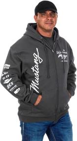 img 1 attached to Stylish Jh Design Ford Mustang Hoodies for 🧥 Men in 5 Styles - Pullovers & Full Zip Up