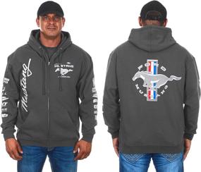img 4 attached to Stylish Jh Design Ford Mustang Hoodies for 🧥 Men in 5 Styles - Pullovers & Full Zip Up