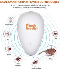 img 3 attached to 🐭 Ultimate Defense: Set of 6-Packs Ultrasonic Pest Repeller - Electronic Plug-in Indoor Repellent for Flea, Insects, Mosquitoes, Mice, Spiders, Ants, Rats, Roaches, Bugs - Non-Toxic for Humans & Pets (White)