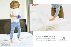 img 3 attached to 🛏️ Queen Size Premium Waterproof Mattress Protector by SafeRest - Vinyl-Free
