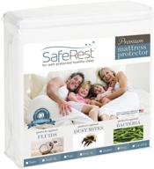 🛏️ queen size premium waterproof mattress protector by saferest - vinyl-free logo