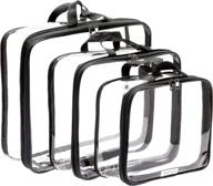 organize and maximize luggage space with clear compression packing cubes set! logo