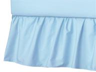 👶 gender-neutral blue microfiber ruffled porta/mini-crib skirt by american baby company - ultra soft for optimal comfort logo