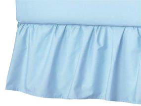 img 4 attached to 👶 Gender-Neutral Blue Microfiber Ruffled Porta/Mini-Crib Skirt by American Baby Company - Ultra Soft for Optimal Comfort