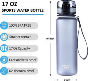 img 1 attached to 🍓 Leakproof Sports Bottle with Fruit Strainer - ROCKURWOK Gym Water Bottle, BPA Free Tritan