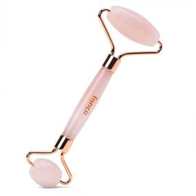 img 4 attached to 🌹 Fancii Rose Quartz Facial Roller Massager for Face, Eyes, and Body - Aeva: Premium Brazilian Quartz Stone Anti-Aging Beauty Tool