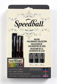 img 3 attached to 🖋️ Speedball 002904 Calligraphy Deluxe Fountain Pen Set - 2 Pens, 3 Nibs, 12 Assorted Ink Cartridges
