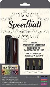img 4 attached to 🖋️ Speedball 002904 Calligraphy Deluxe Fountain Pen Set - 2 Pens, 3 Nibs, 12 Assorted Ink Cartridges