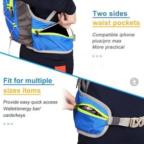 img 2 attached to 🎒 WANOSS Hydration Backpack with 70 oz Water Bladder and 2 Waist Bags - Lightweight Water Pack for Hiking, Climbing, Cycling, and Running